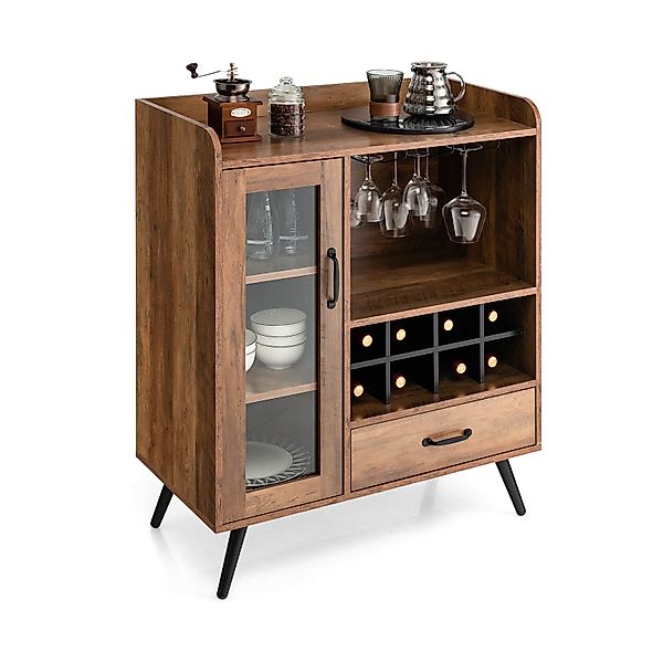 COSTWAY Weinschrank Barschrank mit 8 Flaschenregalen, günstig online kaufen