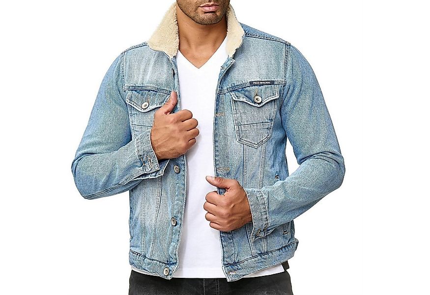 RedBridge Jeansjacke aus robustem Denim mit weichem Teddyfell-Kragen weiche günstig online kaufen