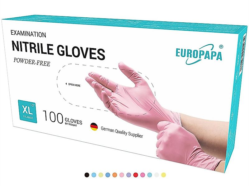 EUROPAPA Nitril-Handschuhe 500x Nitrilhandschuhe Einweghandschuhe (latexfre günstig online kaufen