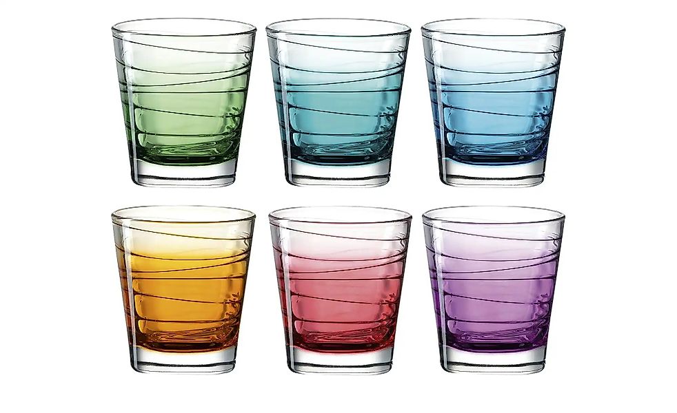 LEONARDO 6er-Gläserset  Vario Struttura ¦ mehrfarbig ¦ Glas Gläser & Karaff günstig online kaufen