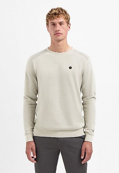 NO EXCESS V-Ausschnitt-Pullover No Excess Pullover mit Schulterrippung günstig online kaufen