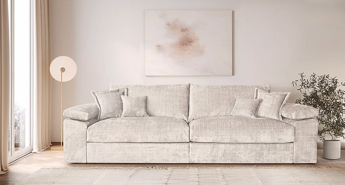 Home affaire Big-Sofa "Soft&Cosy XXL, B: 303 cm", Mega-Sofa, Cord oder Chen günstig online kaufen