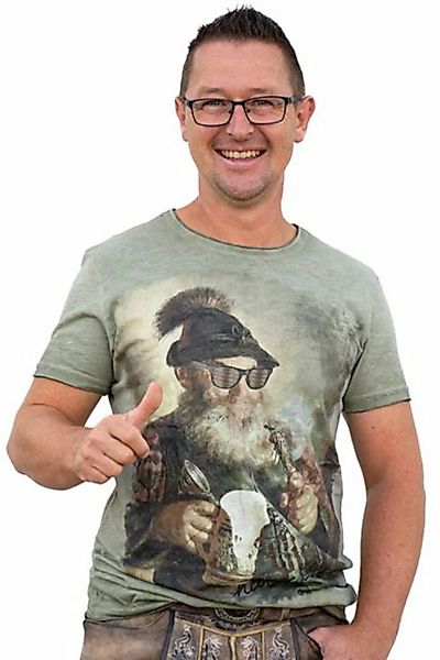 Hangowear Trachtenshirt Trachtenshirt Herren - BIER NARRISCH - oliv günstig online kaufen
