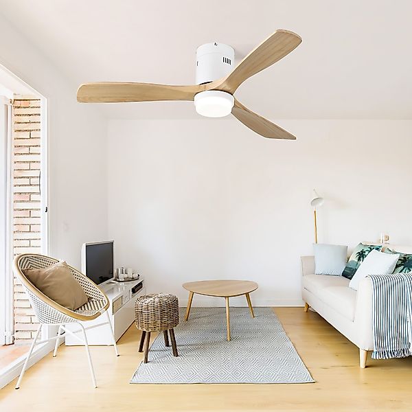 BlingBin Deckenventilator Holz Ventilator mit Beleuchtung günstig online kaufen