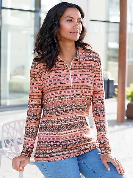 Casual Looks Poloshirt "Druck-Shirt", 1 Stk. günstig online kaufen