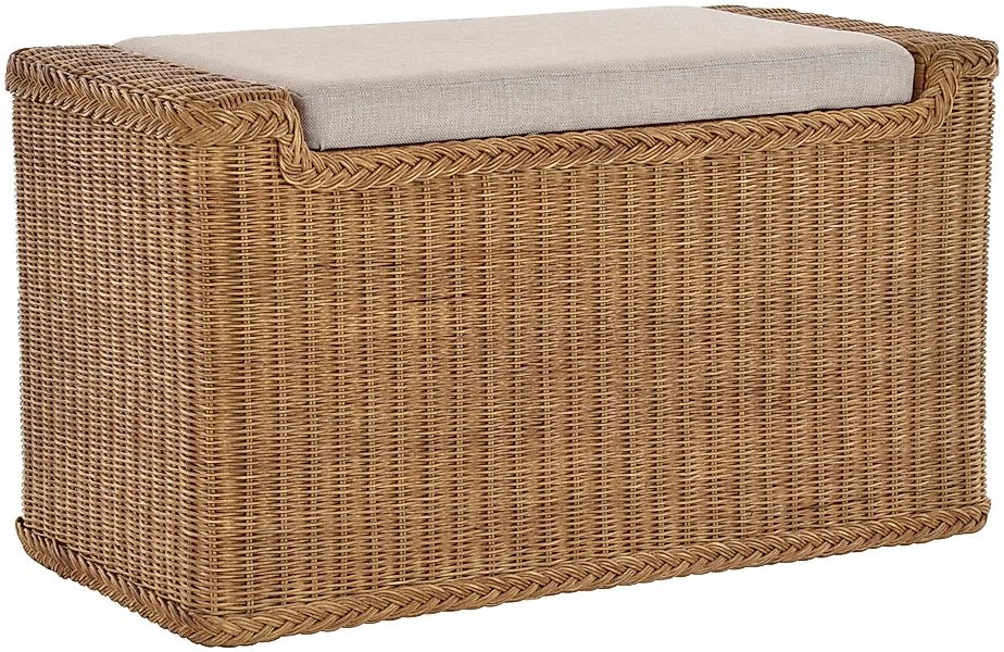 Krines Home Sitztruhe Rattan Wäschetruhe Sitzbank günstig online kaufen