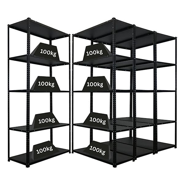 PROREGAL Mega Deal 4x Schraubregal Haldor HxBxT 180x90x40cm Fachlast 100 kg günstig online kaufen