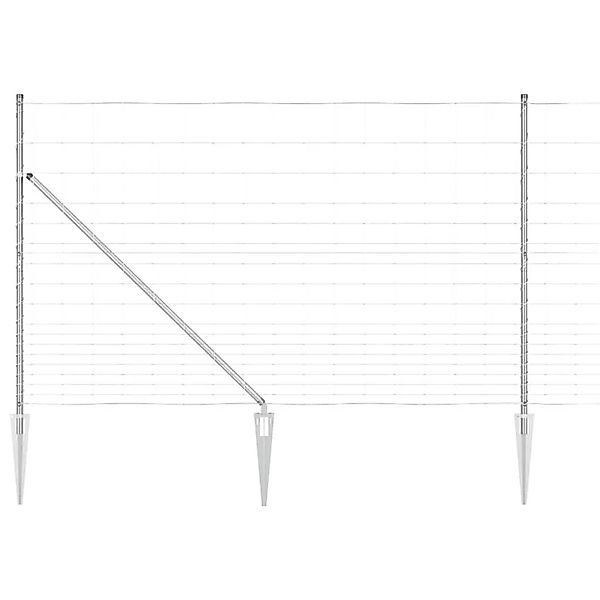 vidaXL Zaunpfosten Galvanisiert 25 x 1,5 m Stahl 3351437 günstig online kaufen