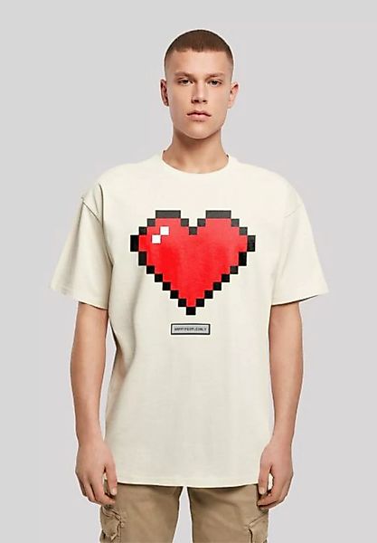 F4NT4STIC T-Shirt Pixel Herz Good Vibes Happy People Print günstig online kaufen