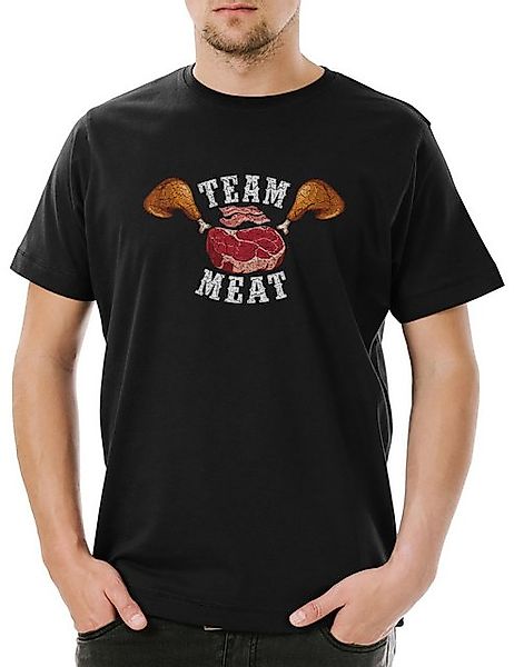 Urban Backwoods Print-Shirt Urban Backwoods Team Meat Herren T-Shirt Schwar günstig online kaufen