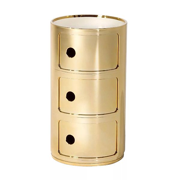 Kartell - Componibili 3 Metallic Container - gold/glänzend günstig online kaufen
