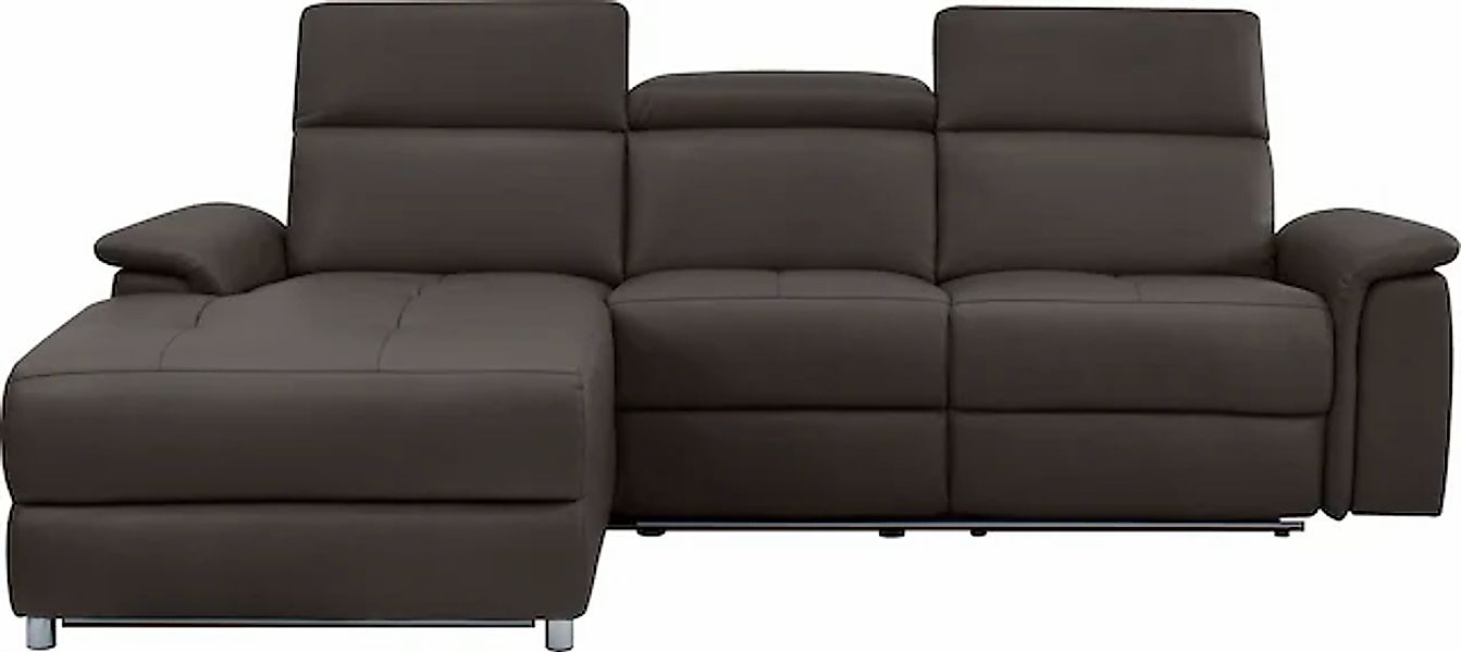 Home affaire Ecksofa »Pareli, L-Form, 259cm,m. Recamiere, Echtleder, Kunstl günstig online kaufen