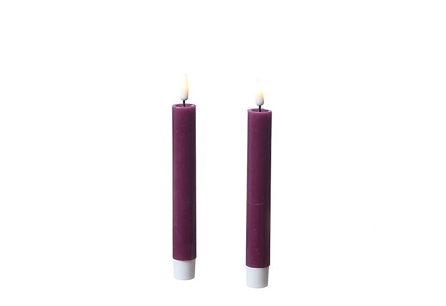 Deluxe Homeart LED-Kerze LED Stabkerzen Mia Tafelkerzen Echtwachs flackernd günstig online kaufen