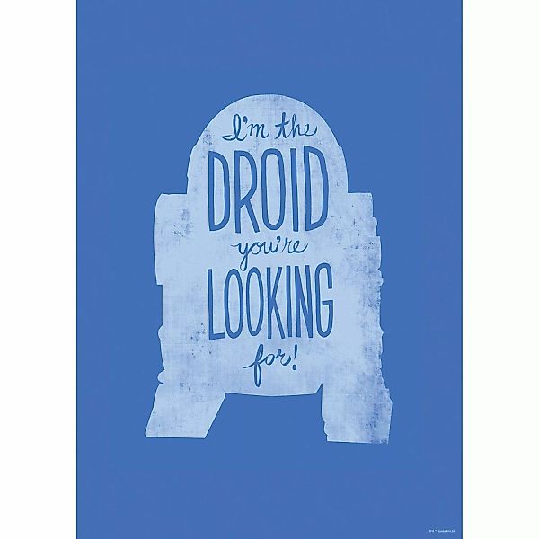 Komar Bild »Star Wars Silhouette Quotes R2D2«, Disney, (1 St.), Wandbild zu günstig online kaufen