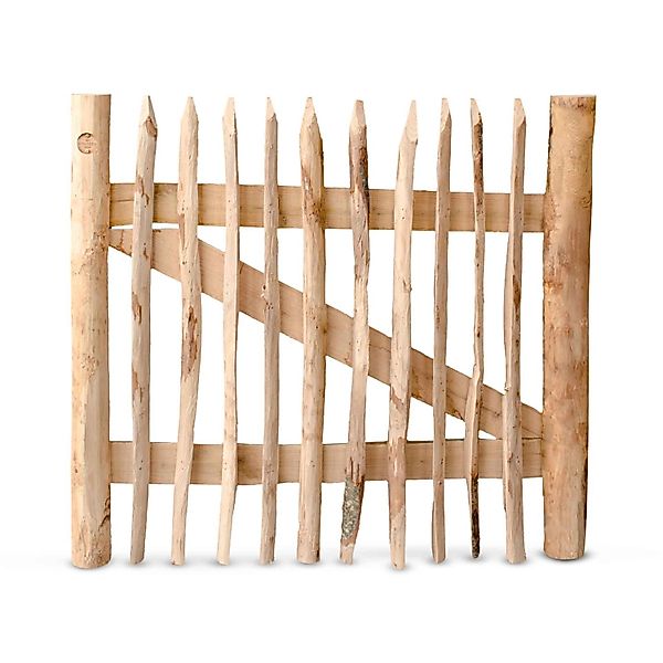 Stiltreu Genageltes Staketenzaun-Tor Edelkastanie Breite 100 cm Höhe 90 cm günstig online kaufen