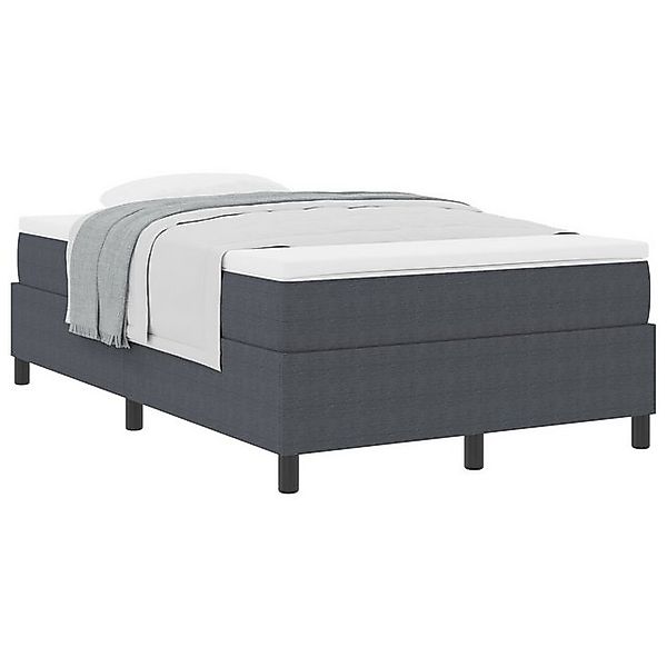 vidaXL Bett Boxspringbett mit Matratze Dunkelgrau Kleines Doppelbett Cordst günstig online kaufen