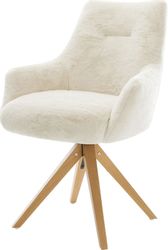 DELIFE Polsterstuhl Alja-Flex, mit Armlehnen Holzgestell günstig online kaufen