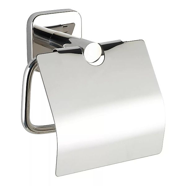 WENKO Toilettenpapierhalter mit Deckel Mezzano Edelstahl, WC-Rollenhalter, günstig online kaufen