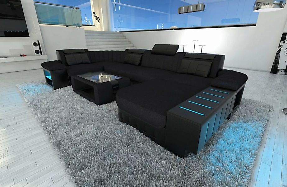Sofa Dreams Wohnlandschaft Polster Stoffsofa Bellagio U Form Stoff Sofa Cou günstig online kaufen