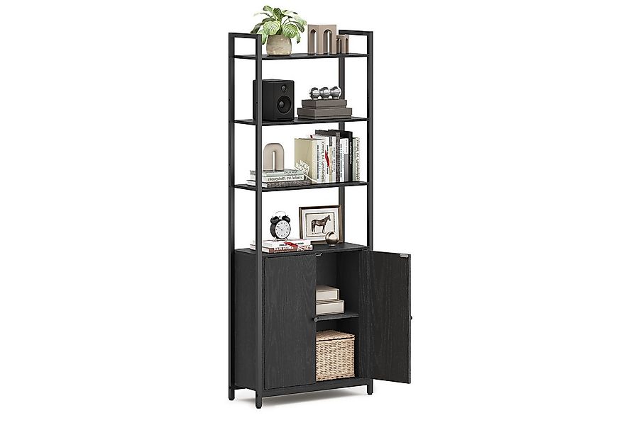 VASAGLE Bücherregal, 6 Ebenen, Regal, Standregal mit Türen günstig online kaufen