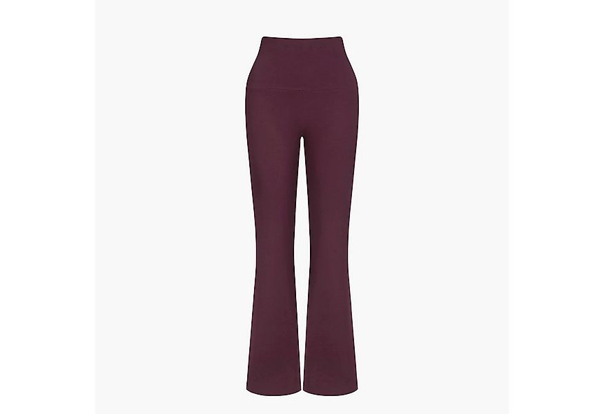 cfab Loungehose Cotton Flared Bootcut Leggings-Burgundy Dark-M (1-tlg) günstig online kaufen