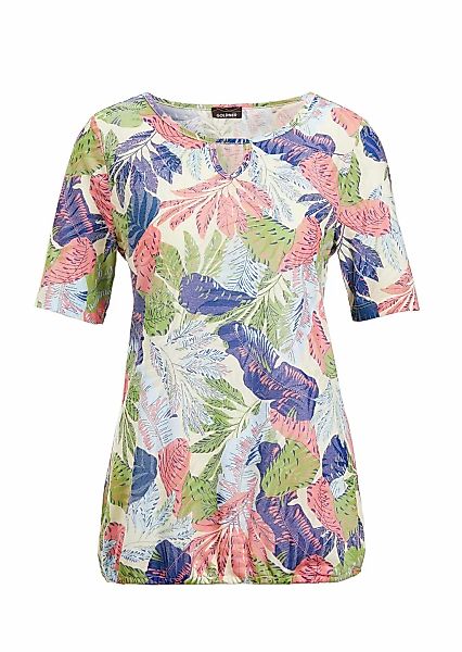 GOLDNER Kurzarmshirt "Elegantes Oberteil mit Lochdetail" Ausbrenner-Optik günstig online kaufen