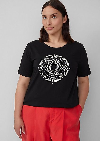 s.Oliver Kurzarmshirt T-Shirt T-Shirt aus Baumwollstretch mit Print günstig online kaufen