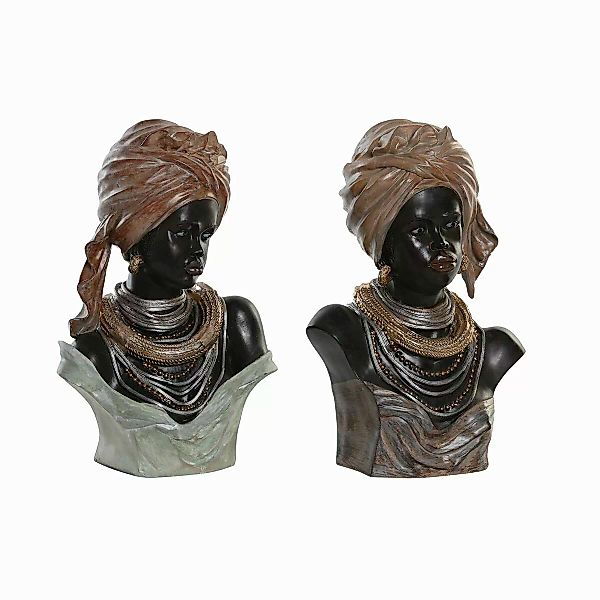 Deko-figur Dkd Home Decor Harz Kolonial Afrikanerin (26 X 17 X 40 Cm) (2 St günstig online kaufen