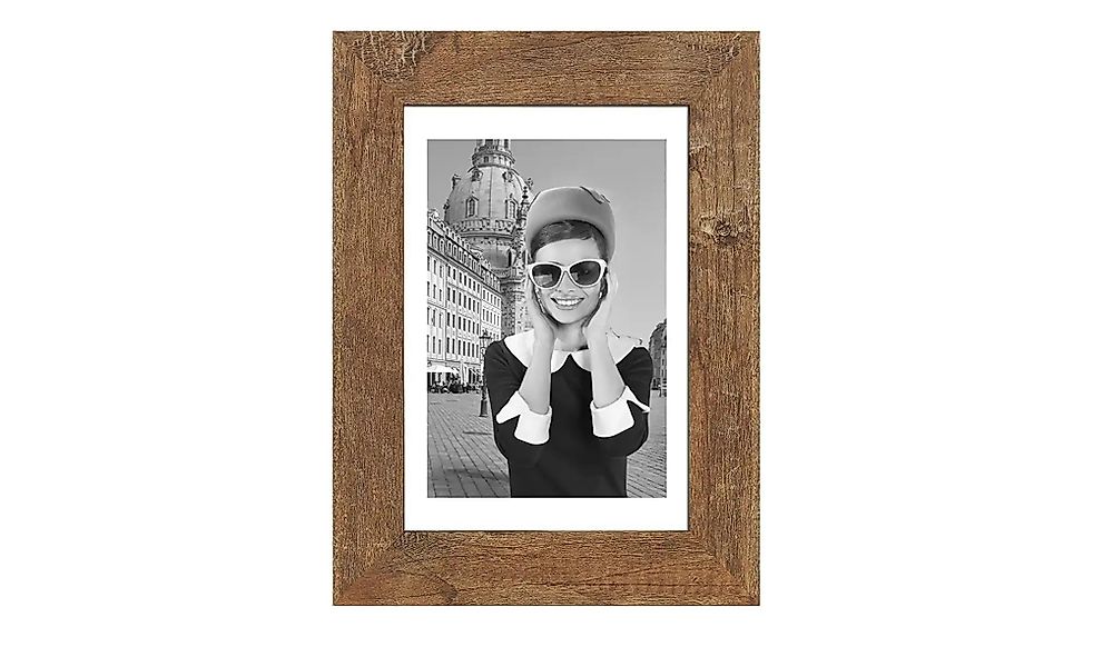 Bilderrahmen 21x30 cm  Hollywood ¦ braun ¦ Massivholz,Holz ¦ Maße (cm): B: günstig online kaufen