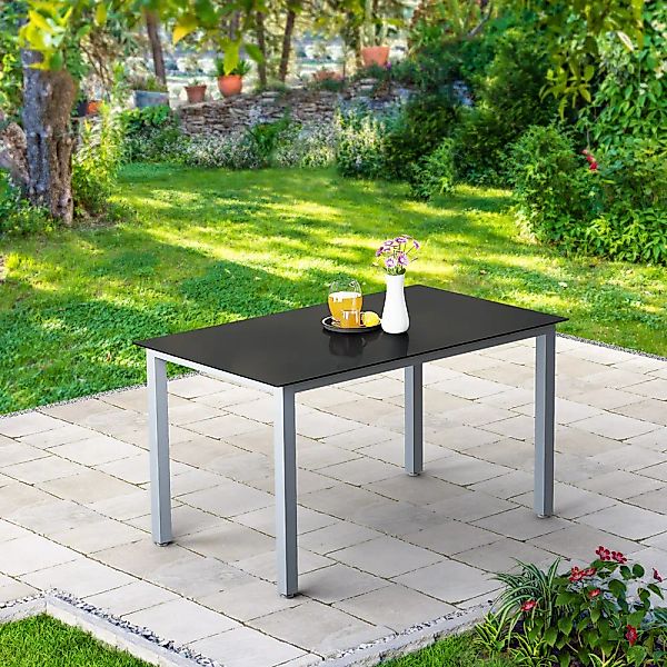 Gartentisch Bern Silber Alu 150x90x75cm günstig online kaufen