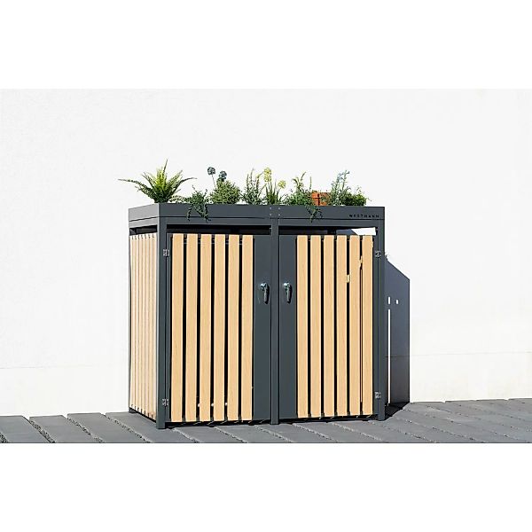 WESTMANN Mülltonnenbox "WMHHWTC-62", für 2x240 l, BxTxH: 134x84x125 cm günstig online kaufen