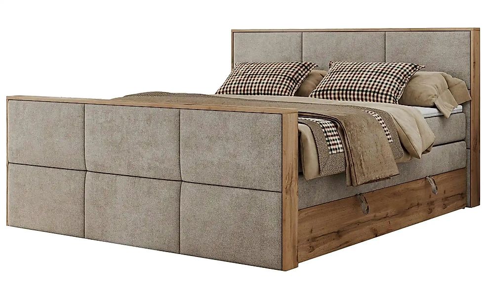 Boxspringbett mit Bettkasten Albero 2 King Duo ¦ beige ¦ Maße (cm): H: 113 günstig online kaufen