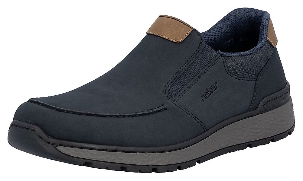 Rieker Slipper mit kontrastfarbenen Besätzen, bequeme Form günstig online kaufen