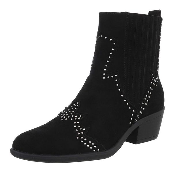 Ital-Design Elegante Damen Stiefelette mit Details günstig online kaufen