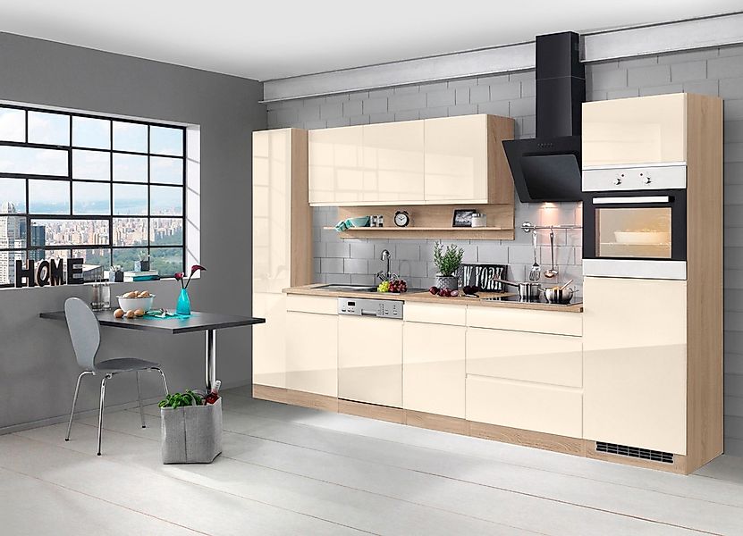 KOCHSTATION Küchenzeile »KS-Virginia« Breite 330 cm, ohne E-Geräte günstig online kaufen