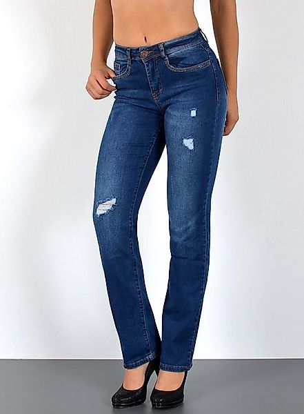 ESRA Straight-Jeans Stretch-Jeans Damen High Waist günstig online kaufen