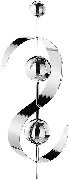 Kobolo Gartenstecker Dekostecker WAVE aus Edelstahl Silber H140 cm günstig online kaufen