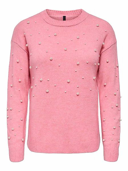 ONLY Rundhalspullover "ONLEMBLA LS O-NECK PEARL EX KNT" günstig online kaufen