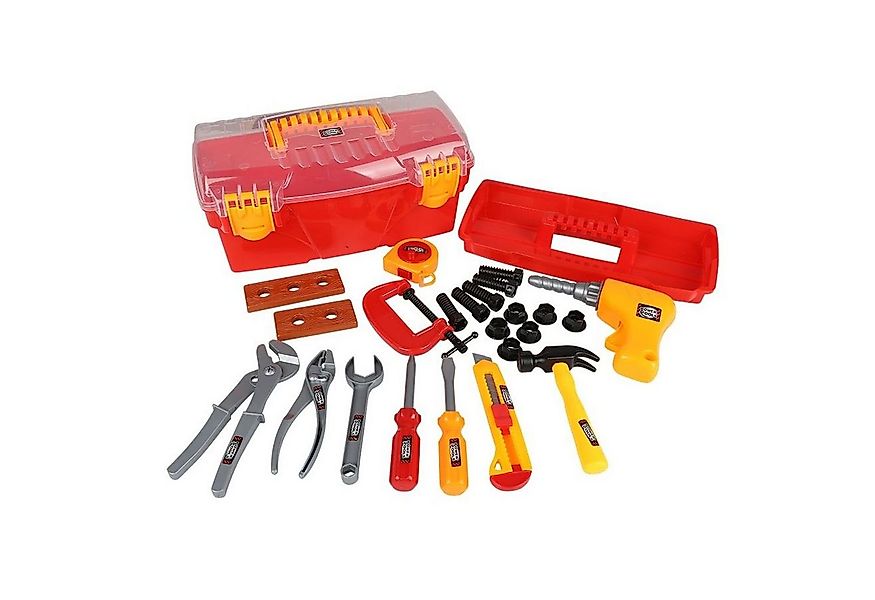 BURI Kinder-Spaten Kinder-Werkzeug-Set 24-tlg Werkzeugkoffer Werkzeugkiste günstig online kaufen