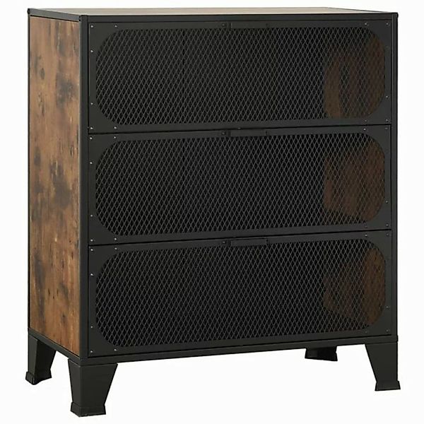 DOTMALL Beistellschrank Aufbewahrungsschrank Rustikal Braun 72x36x82 cm Met günstig online kaufen