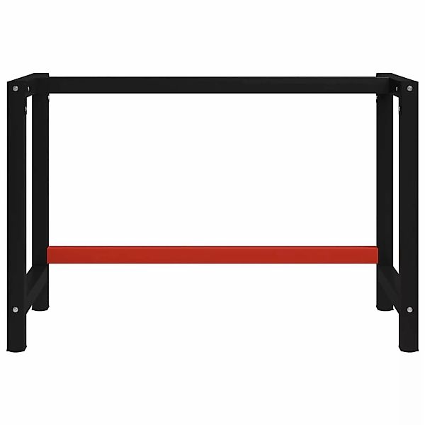 Werkbankgestell Metall 120x57x79 Cm Schwarz Und Rot günstig online kaufen