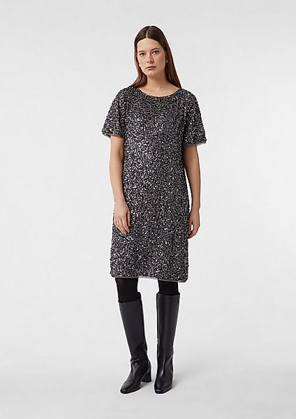 comma Minikleid Kleid Kurzes Kleid mit Pailetten günstig online kaufen