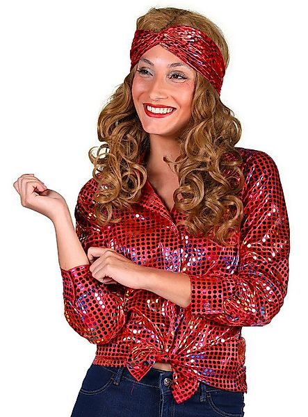 thetru Kostüm Discobluse rot, Diese 70er Jahre Bluse macht jeder Discokugel günstig online kaufen
