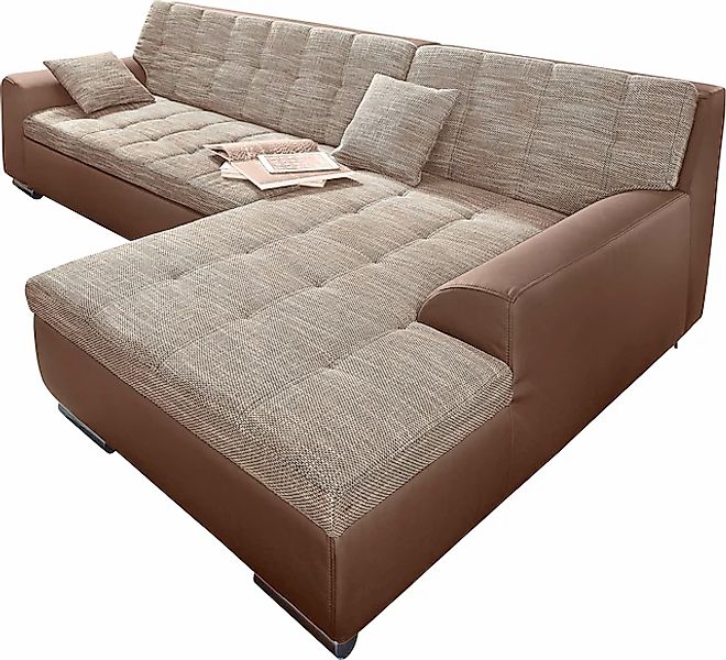 DOMO collection Ecksofa »Treviso viele Bezüge, auch in Cord, L-Form, B/T/H: günstig online kaufen
