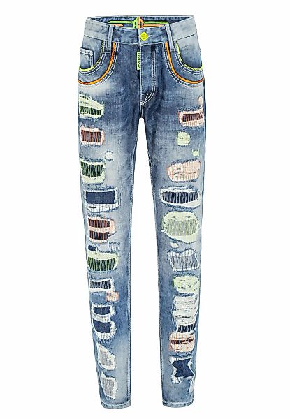 Cipo & Baxx 5-Pocket-Jeans "Jeans", mit farbigen Ziernähten günstig online kaufen
