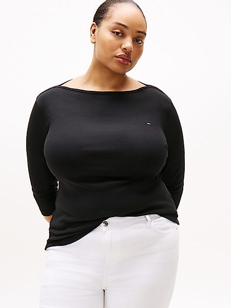Tommy Hilfiger Curve T-Shirt "CRV SLIM CODY BOAT-NK 3/4SLV" in Großen Größe günstig online kaufen
