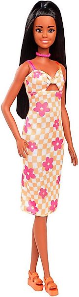 Barbie Anziehpuppe Fashionistas Nr. 233, mit Blumen-Midi-Karokleid und schw günstig online kaufen