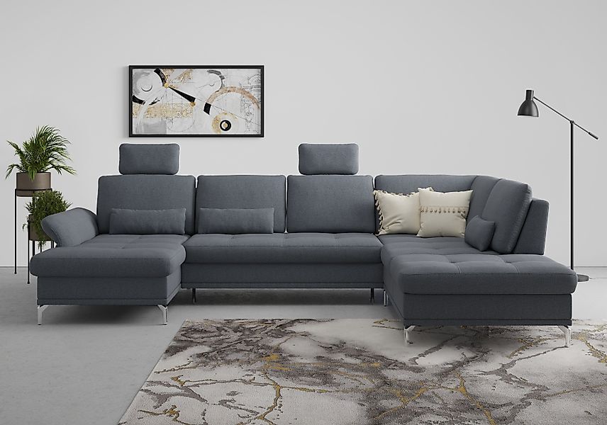 INOSIGN Wohnlandschaft "Palm Beach U-Form" Federkern, mit Sitztiefenverstel günstig online kaufen