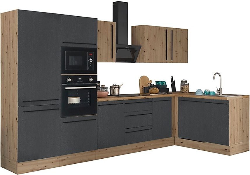 KOCHSTATION Winkelküche "Florida, Stellbreite 340x175 cm" wahlweise mit E-G günstig online kaufen