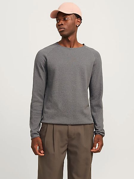 Jack & Jones Rundhalspullover "JJEHILL KNIT CREW NECK NOOS", mit Strukturst günstig online kaufen